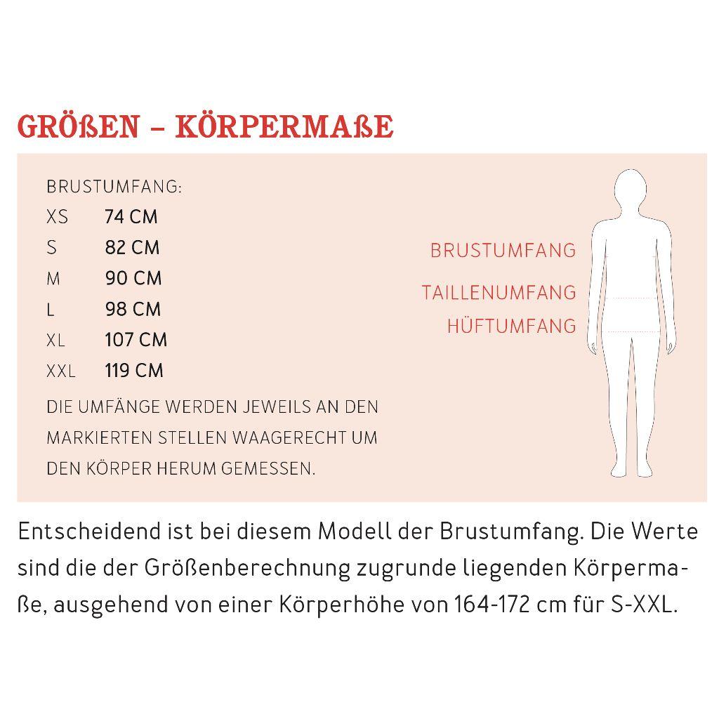 Papierschnittmuster Top mit V-Ausschnitt Frau Jill XS-XXL